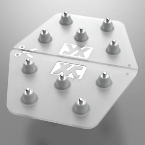 XCMAN 스노우보드 투명 알루미늄 스파이크 스톰프 패드 미끄럼 방지, 3M 접착제로 추가 그립감과 완벽한 견인력 제공 5.1x4.3인치