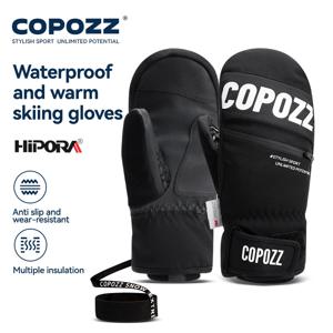 COPOZZ 3M Thinsulate 두꺼운 성인 십대 전문 스노우 보드 스키 장갑 방풍 겨울 따뜻한 열 눈 장갑 스노 모빌