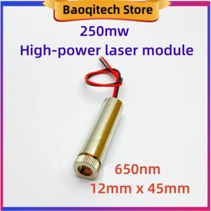 250mw 고출력 레이저 모듈 650nm 조정 가능한 초점 거리 12mm 빨간색 레이저 DIY 조각 XH2.54 터미널 커넥터