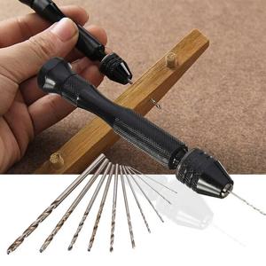 블랙 핸드 트위스트 드릴과 미니 도구 세트 10Pcs 목공 드릴링 로타리 나무 구멍 도구에 대 한 튀긴 반죽 트위스트 드릴