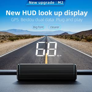 HUD 자동차 용 M2 GPS 자동 디지털 속도계 액세서리 헤드 업 디스플레이 자동 전자 프로젝터 디스플레이 흰색 녹색 빛 LED
