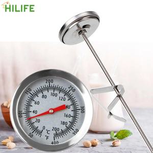 프로브 온도계 주방 도구 요리 온도 측정기 0~200 ℃   우유 커피 음식 고기 게이지 스테인레스 스틸