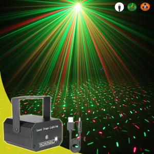 ESHINY 미니 2in1 R&G 레이저 풀 스타 패턴 프로젝터 DJ 댄스 디스코 바 매직 볼 LED 파티 크리스마스 무대 효과 라이트 쇼 Y10