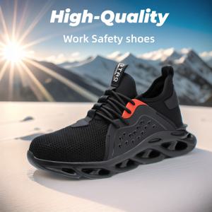 48 크기 남여 작업 안전 신발 강철 발가락 모자 남성용 가벼운 통기성 운동화 Anti-smash 및 Anti-puncture Safety sneakers