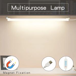 캐비닛 조명 아래 LED 자기 기숙사 독서 램프 학생 책상 조명 5V USB 플러그 연구 3 색상 변경 주방 침실