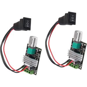 2 팩 6V 12V 24V 28V 3A 80W 1203BB DC 모터 속도 컨트롤러 PWM 속도 조절 가능 가역 모터 드라이버 스위치 반전