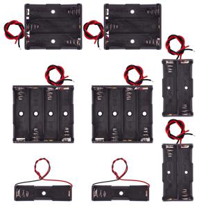 와이어가 포함된 8Pcs AA 배터리 홀더에는 AA 배터리 홀더 1개 1.5V, 2개의 AA 배터리 홀더 3V, 3개의 AA 배터리 홀더 4.5V, 4개의 AA Batt가 포함됩니다.