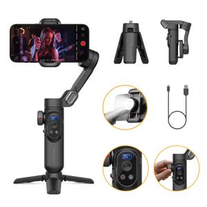 AOCHUAN Smart XPro 스마트폰 iPhone 및 Android 스마트폰용 3축 짐벌 안정기 채우기 조명 효과가 있는 비디오 촬영