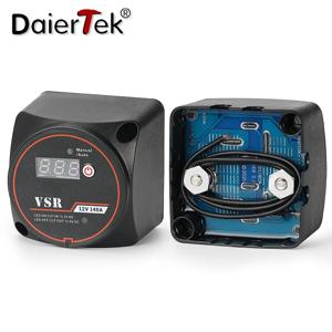 DaierTek 스마트 듀얼 배터리 스마트 아이솔레이터 12V 140A 캠핑카 RV 용 디지털 전압 감지 릴레이 VSR 분할 충전