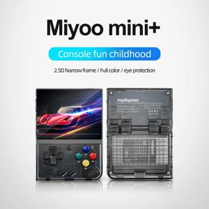 MIYOO 미니 플러스 휴대용 레트로 핸드헬드 게임 콘솔, V2 미니 + 3.5 인치 IPS 화면 내장 와이파이 비디오 게임 콘솔, 리눅스 시스템
