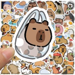 10/30/50pcs 노트북 냉장고 노트북 일기에 대 한 귀여운 만화 동물 Capybara 스티커 데 칼 재미 있은 장식 스티커 어린이 장난감
