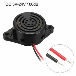 1Pc 알람 고데시벨 DC3V-24V 100dB 전자 부저 경고음 알람 링거 Arduino 자동차 밴용 연속 사운드