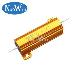 50W 100W 알루미늄 전원 금속 쉘 케이스 권선 저항기 0.01R ~ 100K 1 4 6 8 10 20 200 500 1K 10K 옴 저항 RX24