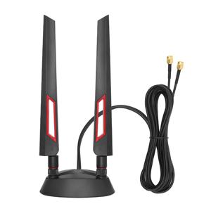 고이득 2.4G 5.8G 5G 이중 주파수 연장 케이블 ASUS Wifi 라우터 무선 카드 용 외부 안테나 자기 흡입베이스