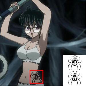 Luna Store Anime Hunter X Hunter 임시 문신 시즈쿠 스파이더 8 빅 사이즈 문신 바디 아트 방수 가짜 문신 스티커