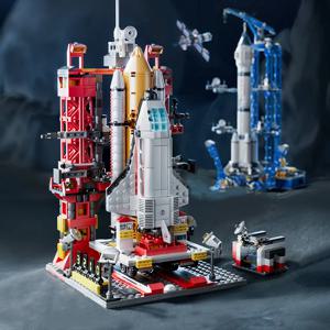 ToylinX 발사 센터 달 착륙선 모델 빌딩 블록 우주선 우주 정거장 그림 셔틀 로켓 벽돌 건설 장난감