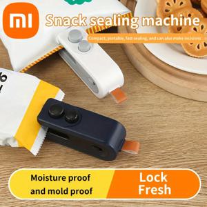 Xiaomi 식품 가방 실러 핸드 프레스 보존 가방 실러 다기능 진공 씰 클램프 방습 홈 캠핑 여행
