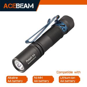 ACEBEAM 포켓릿 AA EDC 손전등, 500 루멘, 높은 CRI90 USB-C 14500 배터리, IP68 소형 포켓 LED 손전등, 일상 휴대