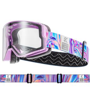 Kapvoe Photochromic Snow Goggles 스키 스노우 보드 안개 방지 마스크 남성용 여성용 안경 UV400 보호 안경 스노 모빌 겨울