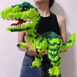동물의 세계 공룡 빌딩 블록 장난감 거대한 티라노사우루스 렉스 벽돌 DIY 조립 모델 어린이 성인 생일 선물
