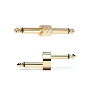 기타 페달 커넥터 1/4In(6.35mm) 플러그 기타 효과 페달 어댑터 스트레이트/Z 유형 오디오 커플러 페달 보드 액세서리
