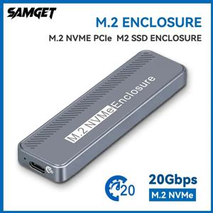 USB 3.2 C 타입 NVME SSD 인클로저, 2230, 2242, 2260/2280 NVME SSD, M, B + M 키, 외장 케이스 B용, 20Gbps M.2 NVME 인클로저