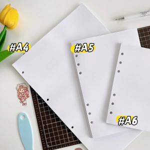 A4 A5 A6 흰색 이형지 루스 리프 보관 도서 Washi 테이프 마스킹 테이프 액세서리 용 40 매 스크랩북 DIY 도구
