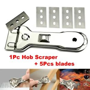 5pcs 예비 블레이드 또는 10 블레이드가있는 1PC 스크레이퍼 클리너, 내구성 유리 세라믹 호브 리무버 블레이드가있는 오븐 쿠커 청소 도구
