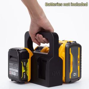 보관함이 있는 DeWalt 배터리용 배터리 케이스 상자 보관 브래킷 4개 DCB205 DCB205-2 DCB204 DCB200 DCB203(배터리 없음)
