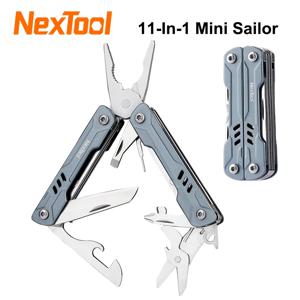 NexTool 11-In-1 미니 선원 펜치 멀티 도구 포켓 나이프 접는 도구 야외 와이어 커터 EDC 카드 핀 스크루 드라이버 가위