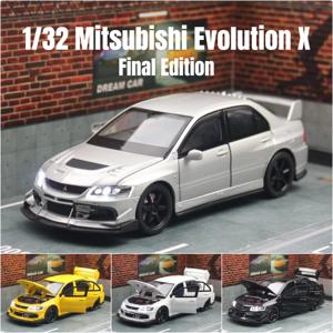 1/32 미쓰비시 랜서 EVO 최종판 JDM 레이싱 장난감 자동차 모델 다이캐스트 금속 미니어처 컬렉션 어린이를위한 선물 소년