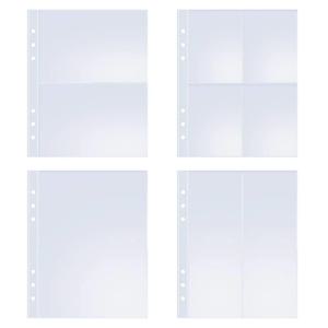 PLRBOK 10 Pcs A5 6 링 클리어 바인더 리필 1 2 4 포켓 슬리브 탑 로더 포토 카드 노트 일기 사진 앨범 드로잉 메모장