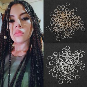 5-50 개/몫 믹스 컬러 매력 머리 끈으로 묶은 Dreadlock 비즈 클립 커프스 반지 보석 Dreadlock Clasps 액세서리 헤어 링