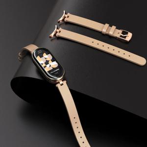 Mi Band 9 8 7 6 5 4 3 Xiao mi 스마트 밴드 9 용 시계 밴드 Mi Band 8 용 가죽 손목 밴드 Mi Band 7 Correa 용 스트랩