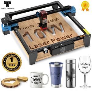 TwoTrees TTS-10 Pro 80W 레이저 조각기 스테인레스 스틸 DIY 로고 프린터 금속 TTS-55Pro 레이저 조각 기계 CNC 목재 절단