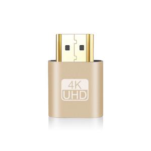 HDMI 호환 VGA 가상 디스플레이 어댑터 4K 1.4 DDC EDID 더미 플러그 헤드리스 고스트 디스플레이 에뮬레이터 비디오 카드 잠금 플레이트