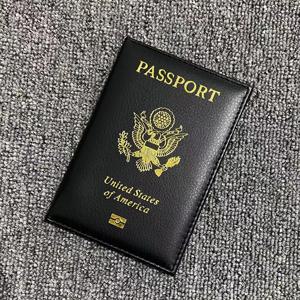 Pu 가죽 미국 여권 커버 여성 패션 부드러운 가죽 Passaporte 케이스 여행 지갑 여권 홀더 문서 주최자