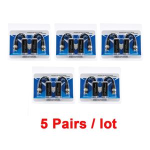 뜨거운 5 쌍(10PCS) 트위스트 페어 송신기 HD AHD CVI TVI 비디오 발룬 UTP 1080p 5MP 8MP 4K BNC to RJ45 변환기 CCTV 카메라
