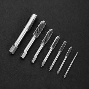 베어링 스틸 테이퍼 핸드 나선형 포인트 스트레이트 플루트 나사 스레드 핸드 탭 드릴, M3, M4, M5, M6, M8, M10, M12, 5 개, 7 개