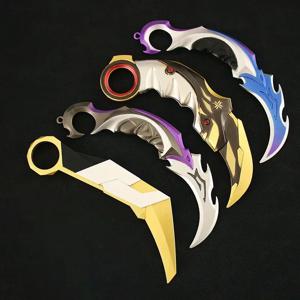 16cm Valorant 게임 주변기기 무기 모델 Karambit Uncut Balisong 장난감 칼 코스프레 금속 선물 소년 컬렉션 장식품