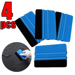 1-4 Pcs 자동차 필름 스크레이퍼 비닐 랩 필름 카드 스퀴지 자동 호일 포장 스웨이드 펠트 스크레이퍼 자동차 스타일링 스티커 액세서리