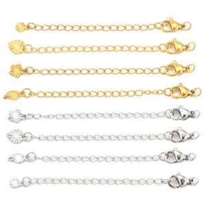 팔찌 목걸이에 대 한 랍스터 걸쇠와 10pcs 스테인레스 스틸 확장 확장 꼬리 체인 DIY 쥬얼리 만들기 용품