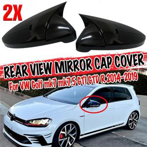문짝 사이드 백미러 커버 캡 윙 미러 도구 케이스, VW 골프 MK7 MK7.5 R GTI GTD 2014-2019 투란 액세서리, 1 쌍