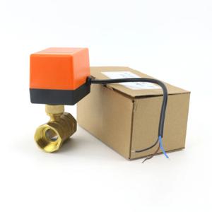 Ac 220V DC 12V-24V 황동 전기 스레드 볼 밸브 2 제어 3 선 솔레노이드 워터 밸브 액츄에이터, DN15/20/25/32/40/50