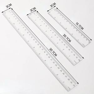 15cm 20cm 30cm 직선 눈금자 투명 플라스틱 눈금자 그리기 도구 책상 액세서리 학생 문구 학교 사무용품
