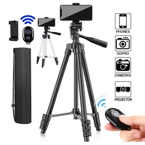 DSLR 유연한 삼각대 확장 가능한 여행용 경량 스탠드 모바일 휴대 전화 마운트 카메라 용 원격 제어 Gopro Live Youtube
