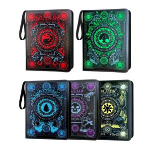 슬리브가 있는 9 포켓 카드 바인더 900 양면 포켓 프리미엄 수집가 카드 앨범, MTG,TCG,Yugioh용 카드 컬렉션 폴더