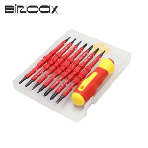 8Pcs 절연 스크루 드라이버 세트 자기 더블 헤드 전기 도구 CRV 슬롯 형 필립스 Torx 삼각형 Herramientas