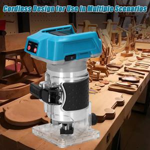 목공 전기 트리머 브러시리스 트리밍 기계 Makita 18V 배터리 용 우드 라우터 밀링 조각 슬롯 머신