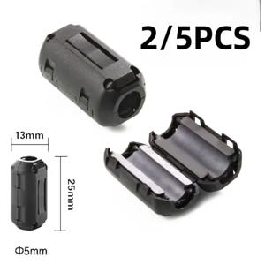2/5pcs 5mm 페라이트 코어 코드 링 소음 억제 필터 링 케이블 클립 와이어 전원 코드 비디오 케이블 도구